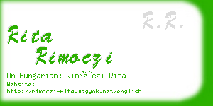 rita rimoczi business card